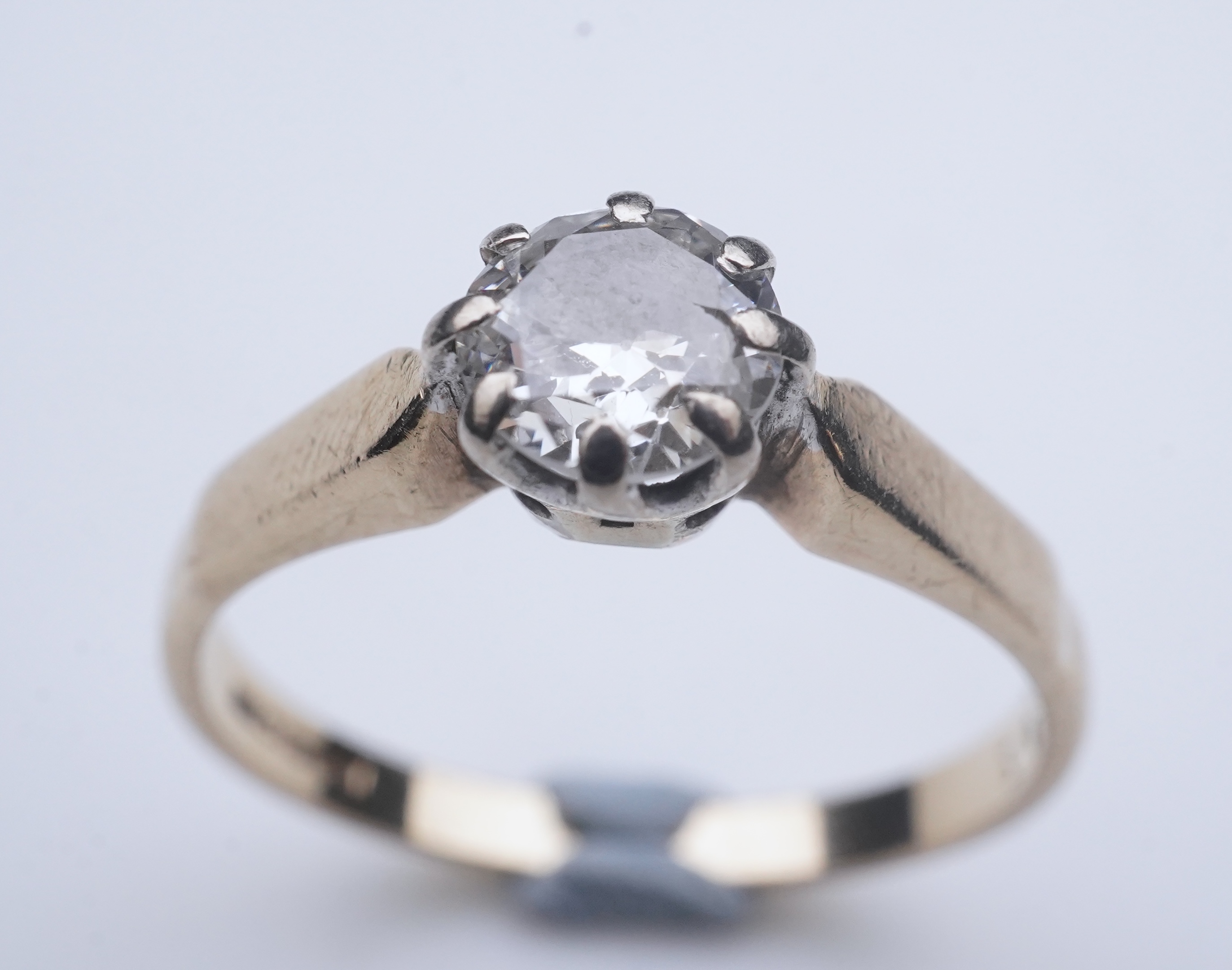 A solitaire diamond ring